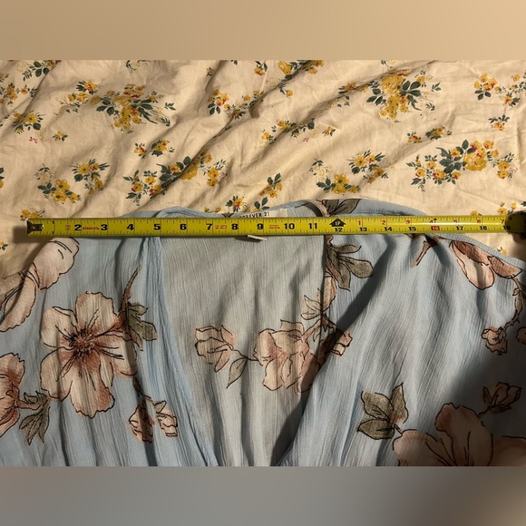 Forever 21 Floral Light Blue Maxi Dress | Size S - Picture 8 of 9